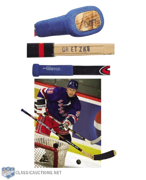 Wayne Gretzkys 1998-99 New York Rangers Signed Hespeler Game-Used Stick