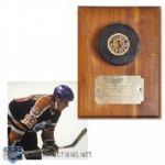 October 10th 1979 Game-Used Puck from Wayne Gretzkys and Edmonton Oilers First NHL Game