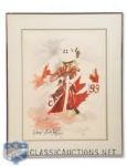 Wayne Gretzky "1984 Canada Cup" Signed Limited-Edition Lithograph by Steven Csorba (27 1/4" x 22 1/4")