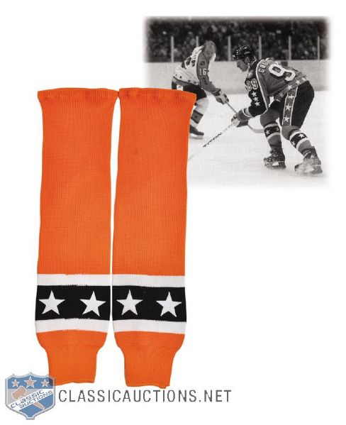 Wayne Gretzkys 1984 NHL All-Star Game Campbell Conference Game-Used Socks