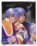 Wayne Gretzky and Jari Kurri Edmonton Signed Oilers Photo (16"x20") from WGA