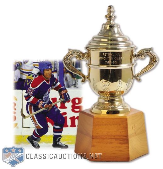 Petr Klimas 1989-90 Edmonton Oilers Clarence Campbell Bowl Trophy (11")