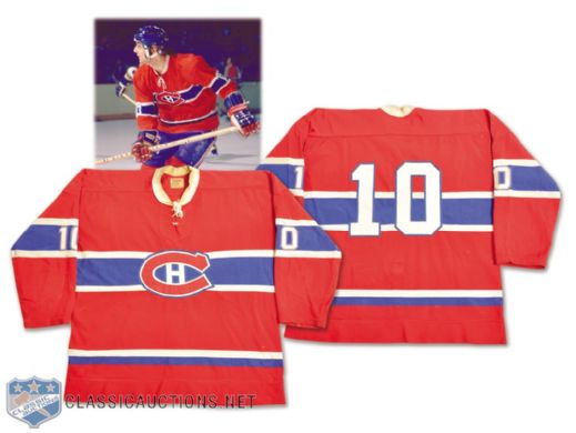 Guy Lafleurs Rookie-Era Montreal Canadiens Game-Worn Jersey - Team Repairs!