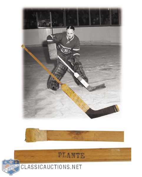 Jacques Plantes Late-1950s Montreal Canadiens CCM Game-Used Stick