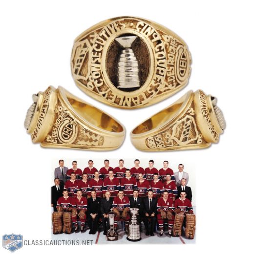 Camil DesRoches Montreal Canadiens 1956-60 Five Consecutive Stanley Cups 10K Gold Ring