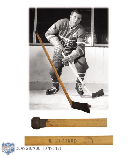 Maurice "Rocket" Richard Mid- to Late-1950s Montreal Canadiens CCM Game-Used Stick