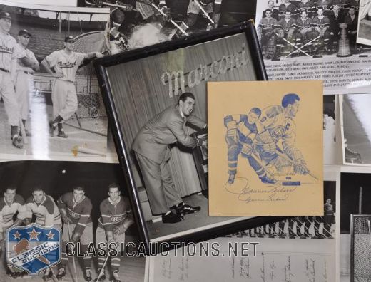 Maurice Richard and Montreal Canadiens 1940s and 1950s Photo Collection of 12