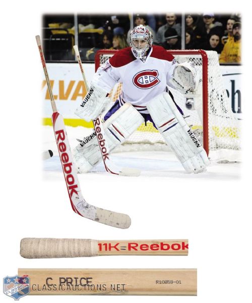 Carey Prices Montreal Canadiens Signed Reebok 11K Game-Used Stick