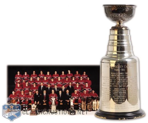 Lucien Deblois 1985-86 Montreal Canadiens Stanley Cup Championship Trophy (13")