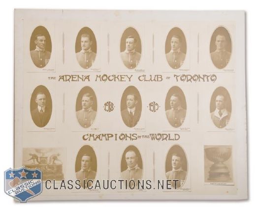 Toronto Arenas 1918-19 Stanley Cup Champions Team Photo Montage