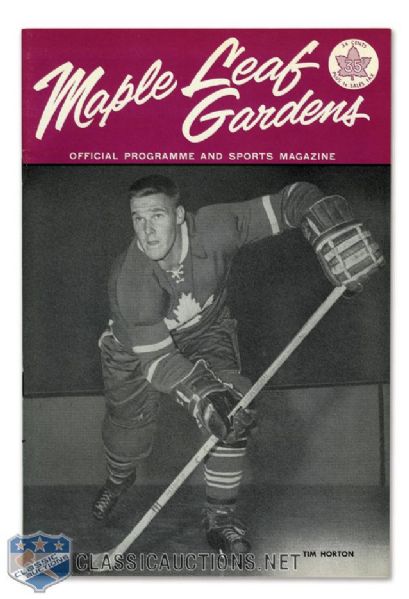 1963 Stanley Cup Finals Game Five Cup-Winning Game Program - Maple Leafs Win Cup!