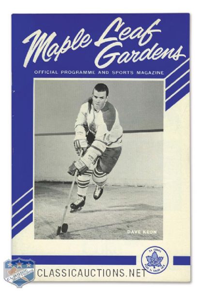 1964 Stanley Cup Finals Game Seven Cup-Winning Game Program - Maple Leafs Win Cup!