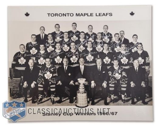 Toronto Maple Leafs 1966-67 Stanley Cup Champions Limited-Edition Team-Signed Photo by 19
