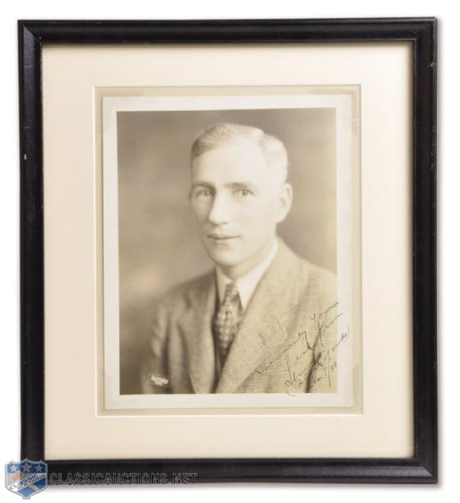 Gorgeous 1930 HOFer Dick Irvin Signed Framed Photo (14 5/8" x 13 1/4")