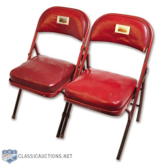 Pair of Attached Seats from the Detroit Olympia