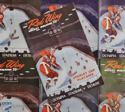 Detroit Olympia / Detroit Red Wings 1954-57 Program Collection of 33