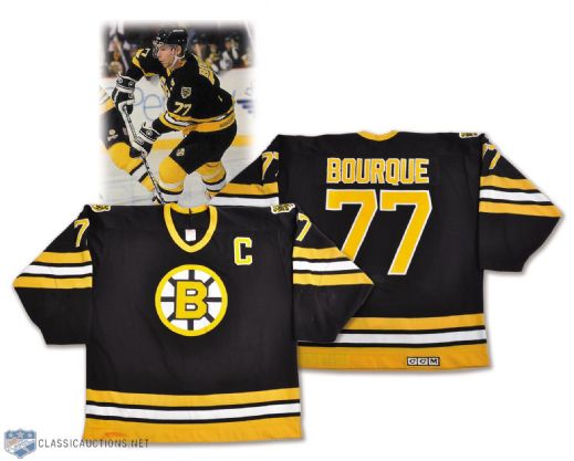 Ray Bourques 1988-89 Boston Bruins Game-Worn Captains Jersey - Many Team Repairs!