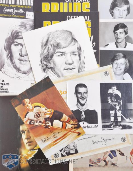 Bobby Orr Boston Bruins Memorabilia Collection of 39 with Five Signed Pieces