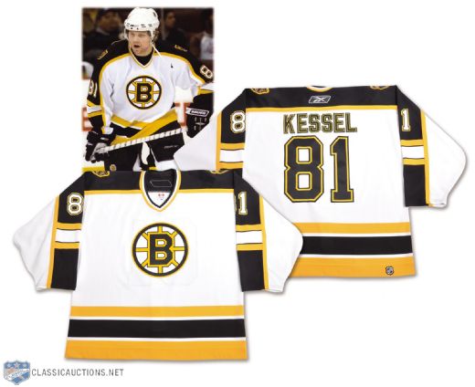 Phil Kessels 2006-07 Boston Bruins Rookie Season Game-Worn Jersey with Team LOA - Photo-Matched!
