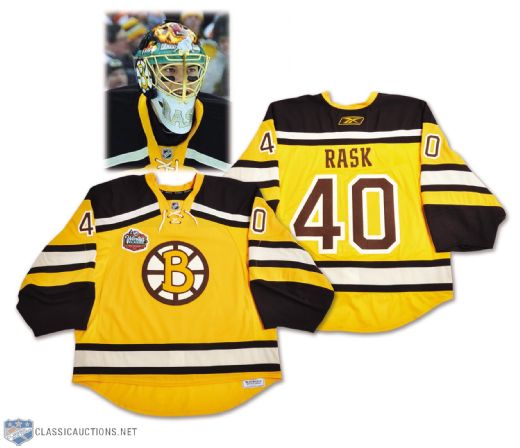 Tuuka Rasks 2009-10 Boston Bruins Winter Classic Game-Worn Jersey with Team LOA