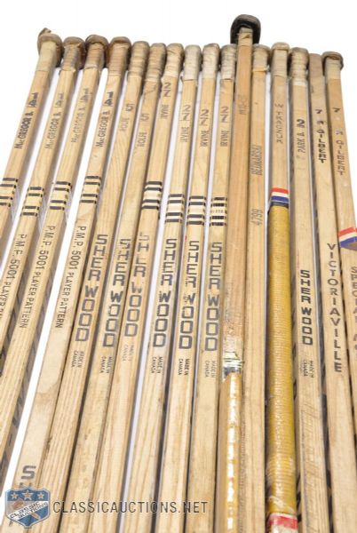 New York Rangers 1970s Game-Issued, Game-Used and Team-Signed Stick Collection of 16
