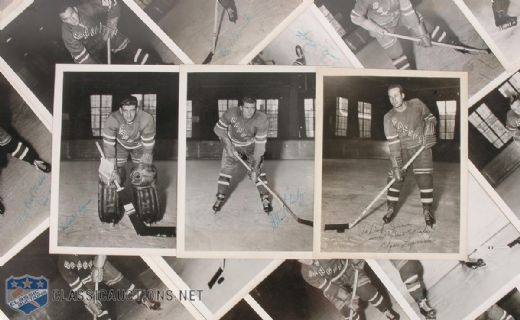 New York Rangers 1950-51 Autographed Player Photo Collection of 18