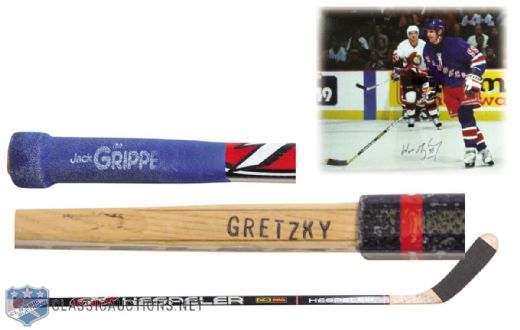 Wayne Gretzkys 1998-99 New York Rangers Hespeler Signed Game-Used Stick
