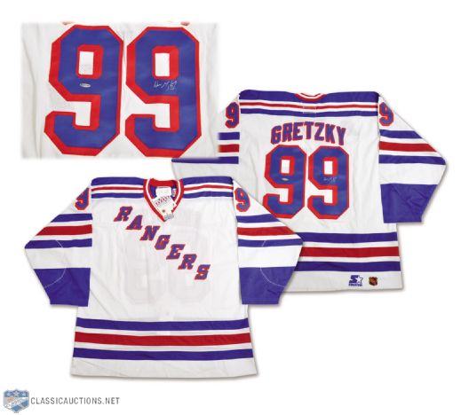 Wayne Gretzky Signed New York Rangers Jersey with Upper Deck COA