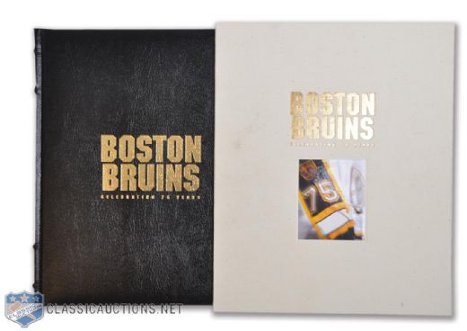 Boston Bruins 75 Years Signed Limited-Edition Book Including Bobby Orr