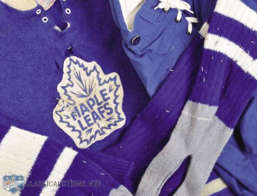 1960s Gordie Howe Eatons Truline Toronto Maple Leafs Jersey and Pants Plus Socks