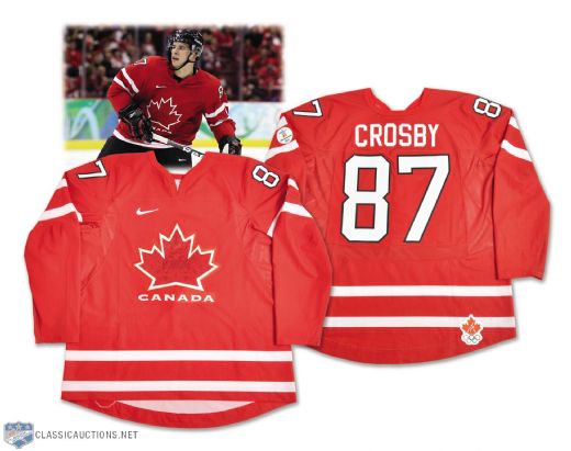 Sidney Crosbys 2010 Olympics Team Canada Game-Worn Jersey - Team Canada LOA - Photo-Matched!