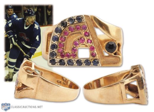 Jean Hamels Early-1980s Quebec Nordiques 10K Gold Ring