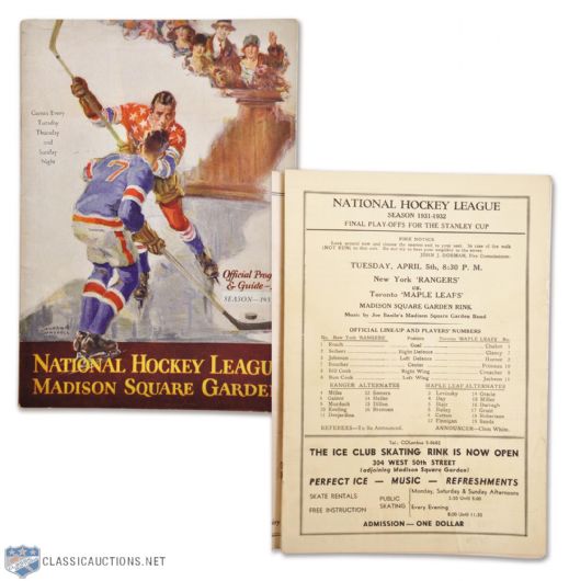 1932 Stanley Cup Final Program