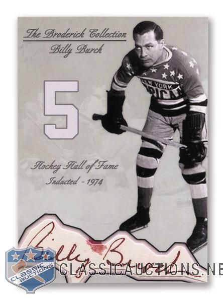 HOFer Billy Burch Custom-Made Autographed Card