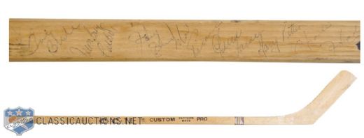 Montreal Canadiens 1964-65 Stanley Cup Champions Stick Team-Signed by 18