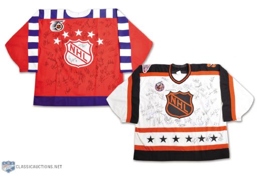 1992 and 1993 NHL All-Star Game Team-Signed Jerseys