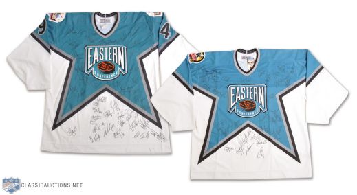 1994 and 1996 NHL All-Star Game Team-Signed Jerseys