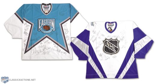 1997 and 1999 NHL All-Star Game Team-Signed Jerseys