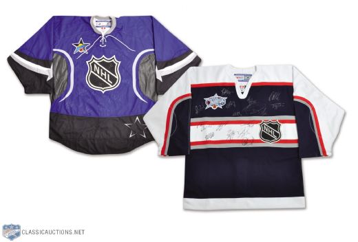 2001 and 2003 NHL All-Star Game Team-Signed Jerseys