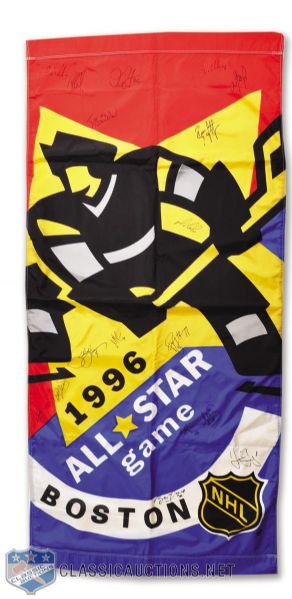1996 NHL All-Star Game Eastern and Western Conferences Team-Signed Banner (60" x 28")