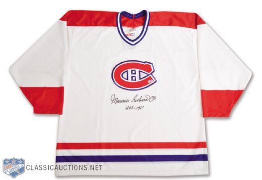 Deceased HOFer Maurice Richard Signed Montreal Canadiens Jersey PSA/DNA