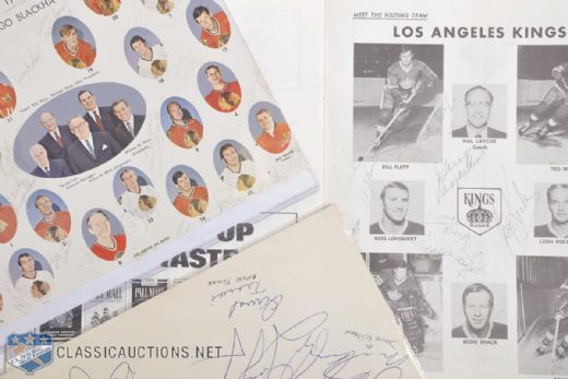 1969-1983 Chicago Black Hawks / LA Kings Team-Signed Pictures / Programs (3)