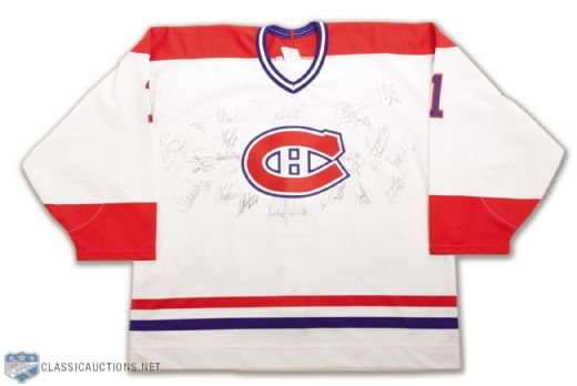 Montreal Canadiens 1996-97 Team-Signed Jersey Including Recchi, Damphousse and Richer