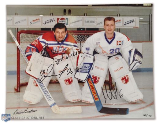 Vladislav Tretiak and Martin Brodeur Signed Limited-Edition Photo (11"x 14")