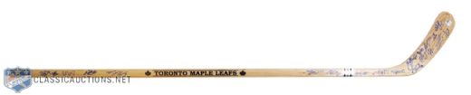 Toronto Maple Leafs 2011-12 Team-Signed Stick by 21 with Team LOA