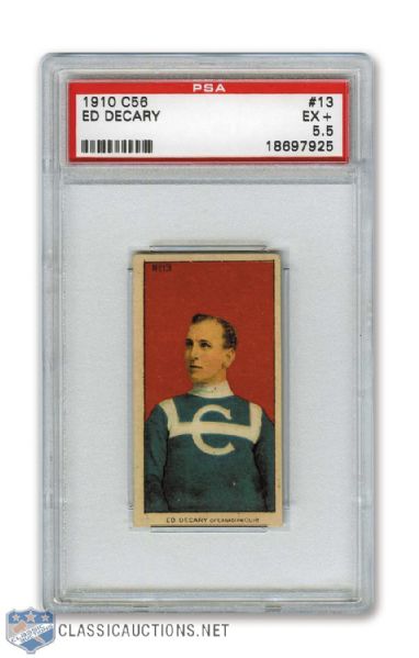 1910-11 Imperial Tobacco C56 #13 Ed Decary RC - Graded PSA 5.5