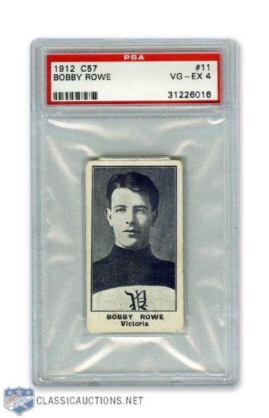 1912-13 Imperial Tobacco C57 #11 Bobby Rowe - Graded PSA 4