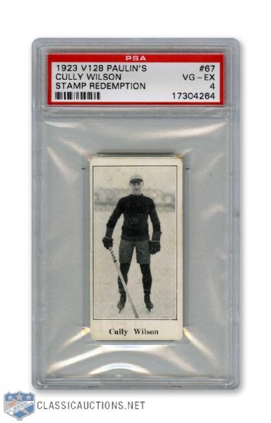 1923-24 Paulins Candy V128 #67 Cully Wilson (Stamp) - Graded PSA 4 - None Graded Higher!