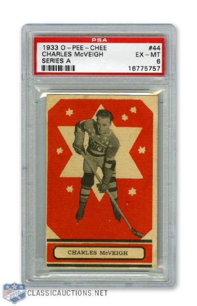 1933-34 O-Pee-Chee Series A #44 Charles McVeigh RC - Graded PSA 6
