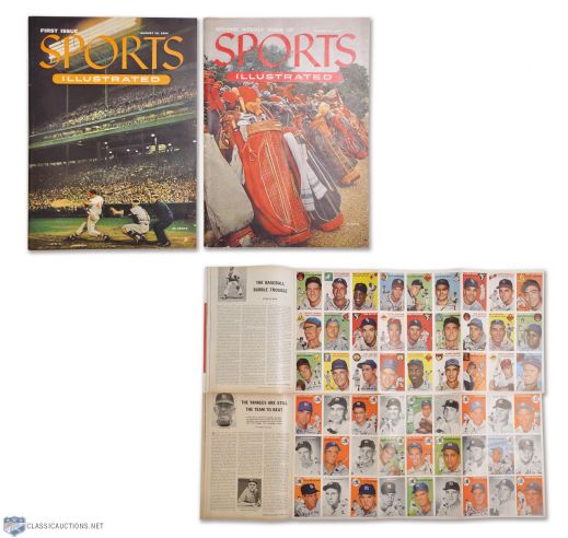 1954 Sports Illustrated First and Second Issues with Baseball Card Insert